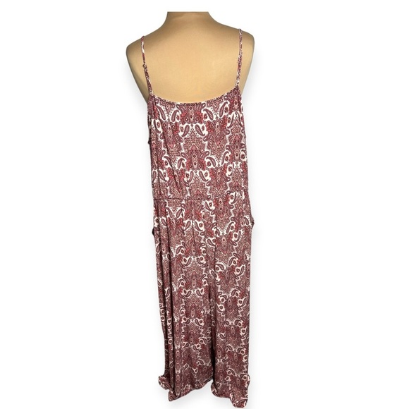 Maurices Plus Size Pink Paisley Tie Waist Jumpsuit size 4X - Picture 4 of 11